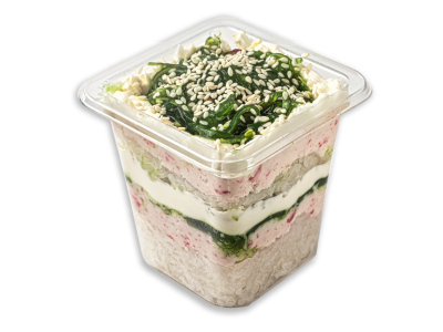 Трайфл с крабом и чукой
